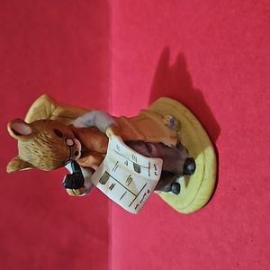 Vintage Enesco Father Mouse Reading Newspaper Figurine 1976 Mice e8713
